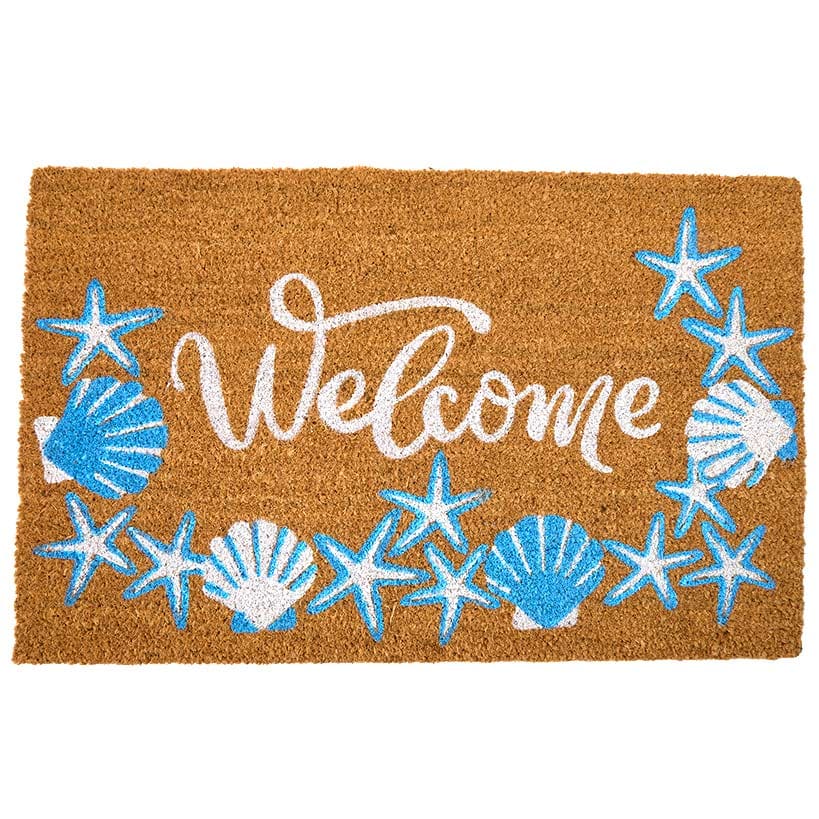 Coastal Themed Coir Outdoor Doormat