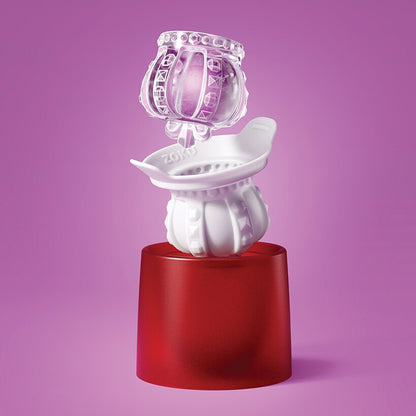 Cocktail Glass and Crown Ice Mold Gift Set