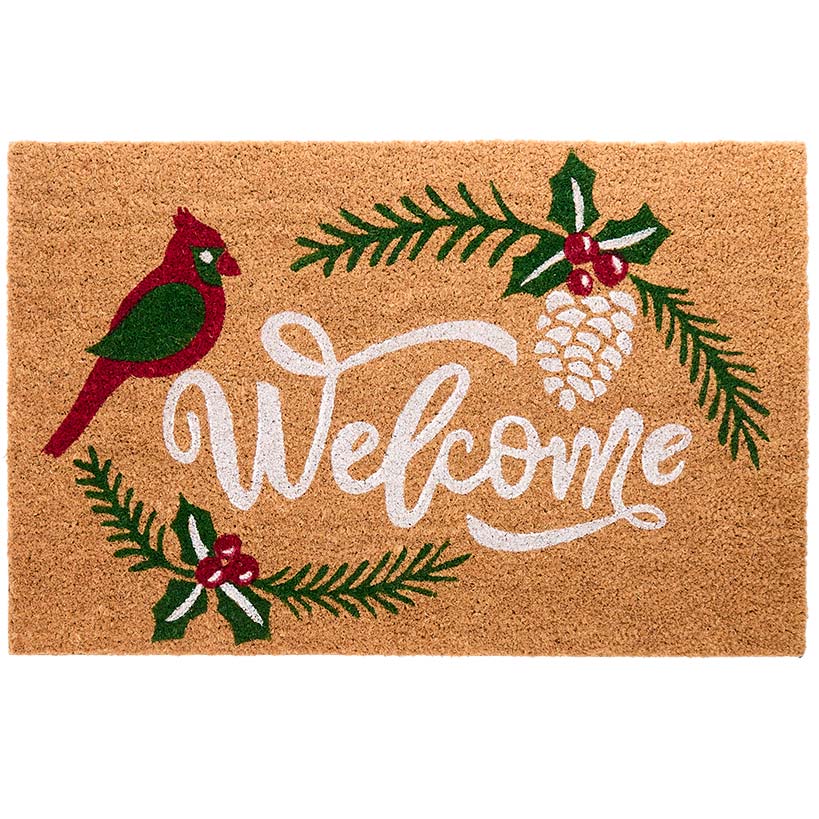 Christmas Welcome Coir Doormat