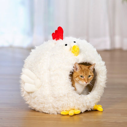 Comfy Chicken Hideaway Cat Bed