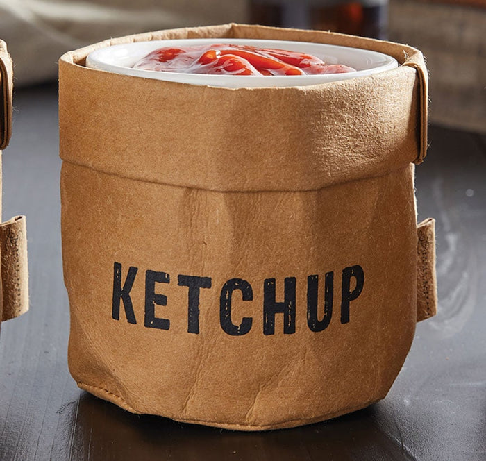 Washable Paper Condiment Holder with Ceramic Dish | LTD Commodities