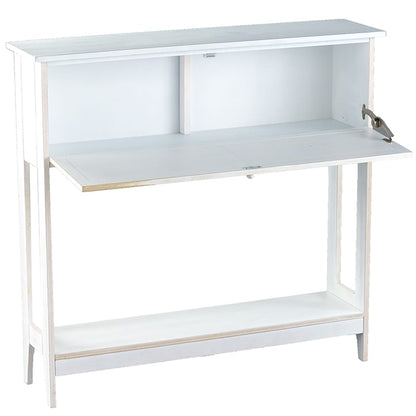 Slim Carved Design Console Tables with Hidden Storage