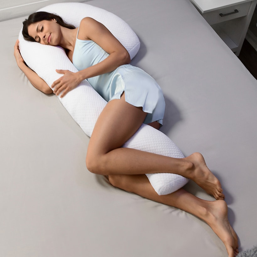 Contour® Comfort Swan Body Pillow Cozy Support for Side Sleepers
