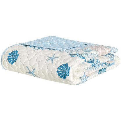 Coral Patch Reversible King Quilt