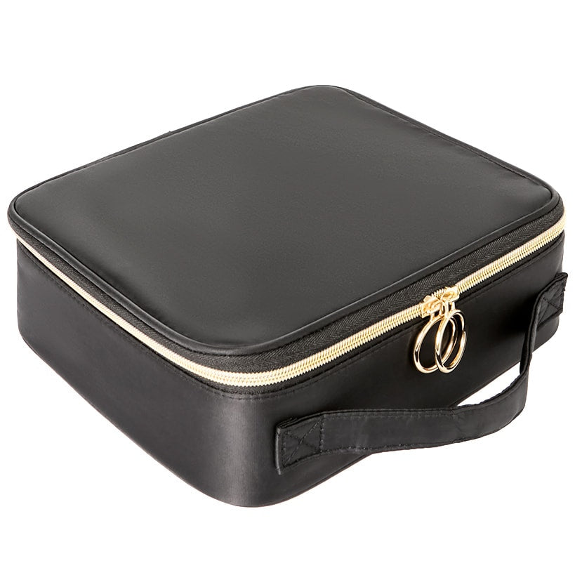 Travel Cosmetic Case Organizer with Customizable Compartments