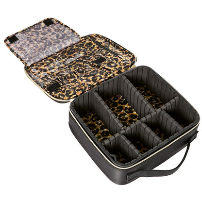 Travel Cosmetic Case Organizer with Customizable Compartments