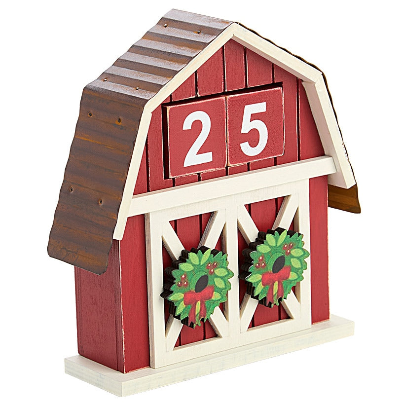 Countdown to Christmas Calendar - Red Barn or Red Truck