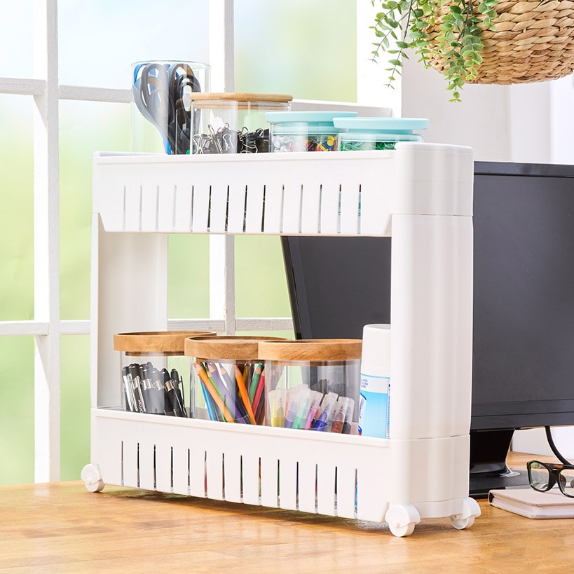 Space Saving Countertop Storage Cart Organizer