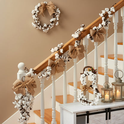 Country Cotton Boll Decor