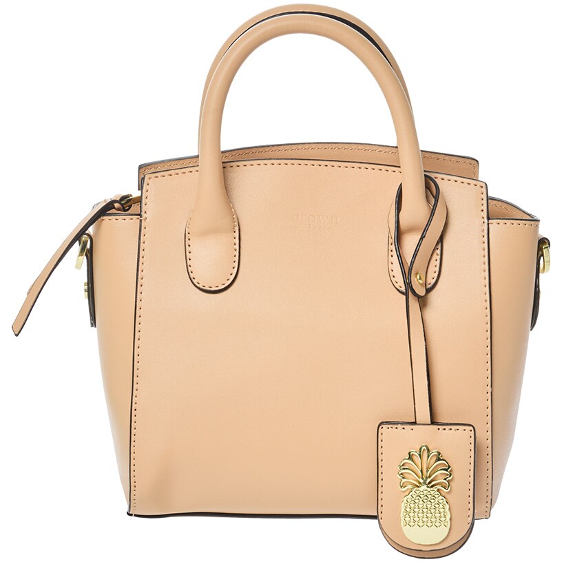 Crown & Ivy Medium Brown Piper Mini Satchel Crossbody