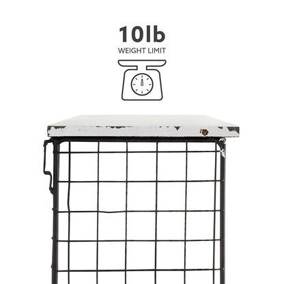 Four Cubby Wall Shelf with Hooks