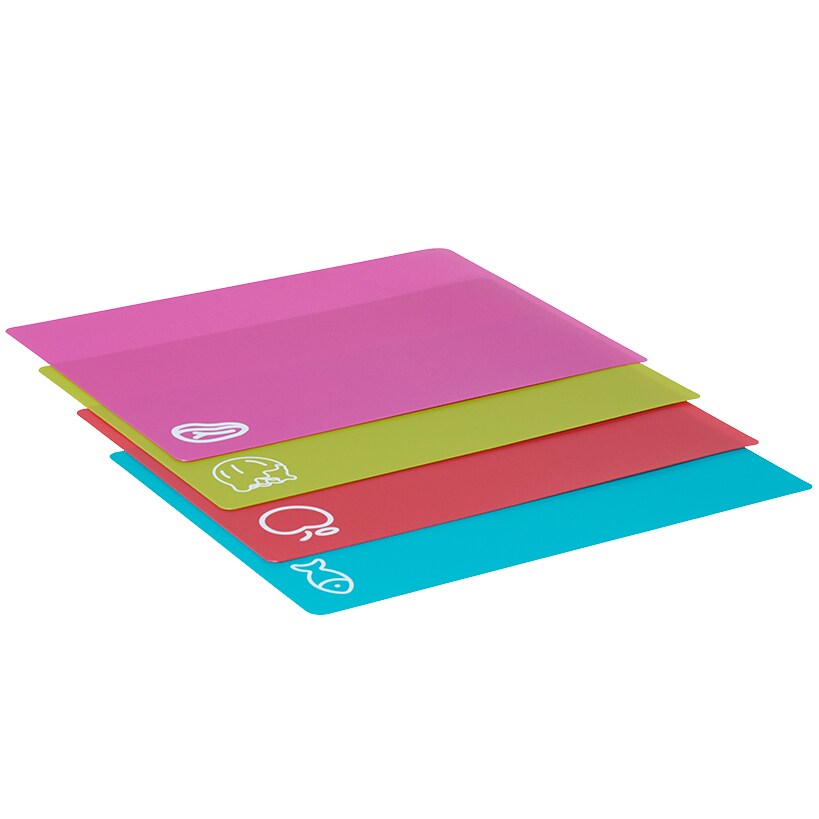 Bamboo Cutting Board Set wiith 6 Color Coded Mats