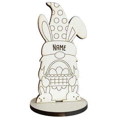 Personalized DIY Wood Easter Bunny Gnome