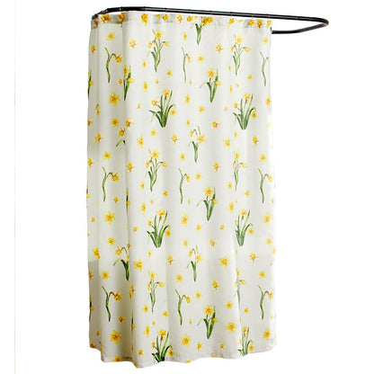 Buffalo Plaid Green Valance or Daffodil Shower Hooks Set of 12