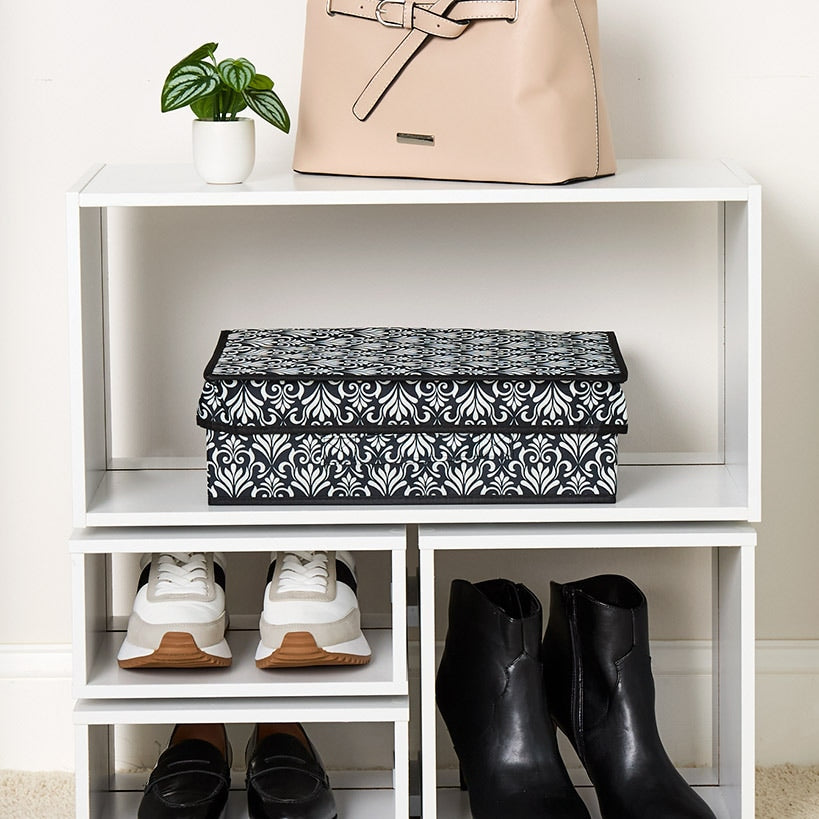 Damask Bedroom or Closet Storage Bin Organizer#select-item_slim-storage-bin-&-lid