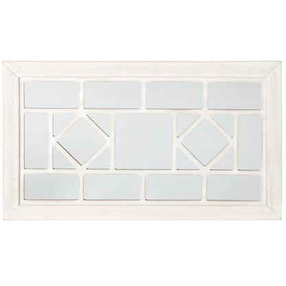 Decorative Wood Rectangular Mirror - White, Black, or Brown