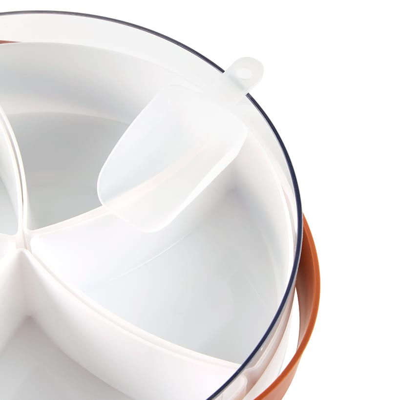Portable Divided Snackle Box Tray and Scoop