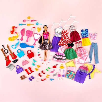 Doll with 100 Accessories