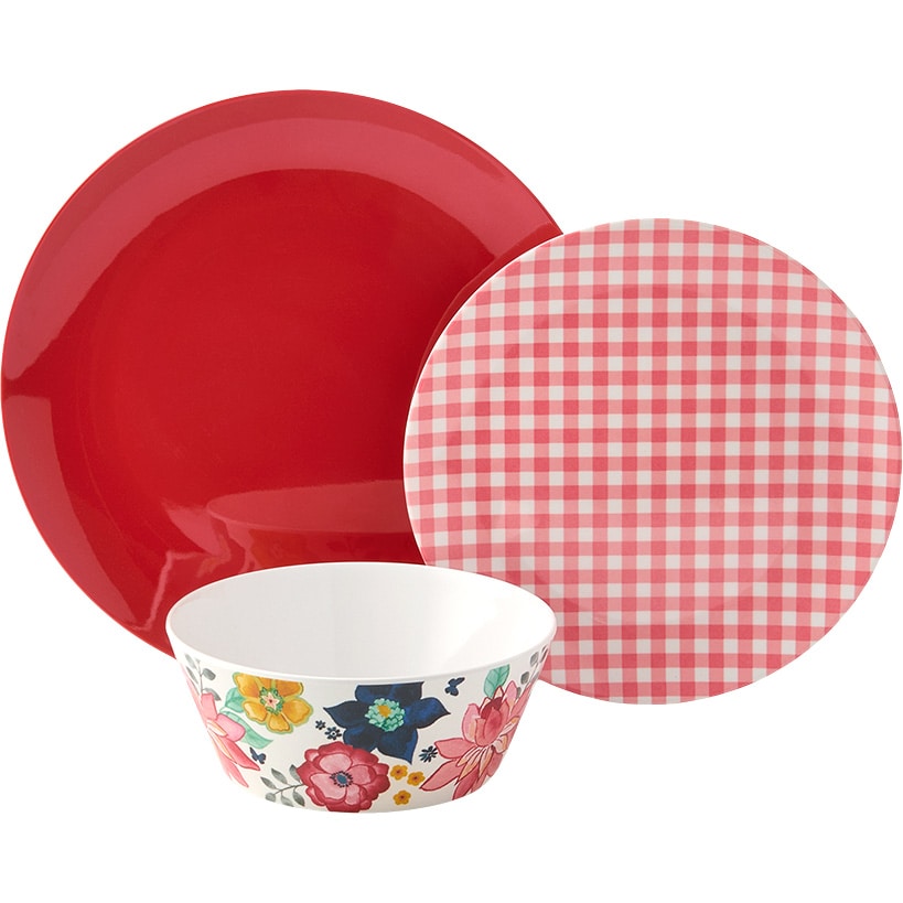 Dolly Parton Country Melamine Dinnerware Set - 12-Pc.#select-color_red