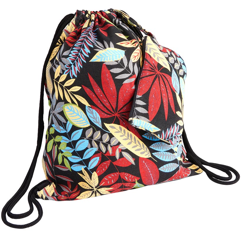 Drawstring Bag wtih Small Pouch