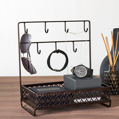 Dresser Top Organizer with Hooks