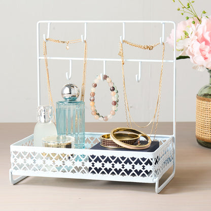 The Lakeside Collection Dresser Top Organizer with Hooks - White The Lakeside Collection Dresser Top Organizer with Hooks - White