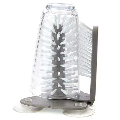 Drinkware Cleaner with Brush and Suction Base