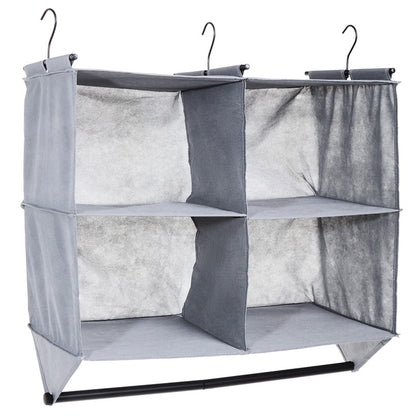 Closet Organizer with Hanging Bar for Clothes