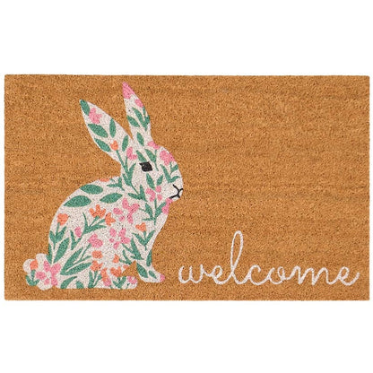 Easter Bunny & Spring Truck Outdoor Coir Doormat 30" x 18"