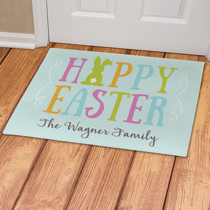 Personalized Happy Easter Doormat