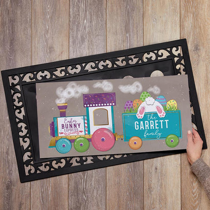 Personalized Easter Doormats with Rubber Frame