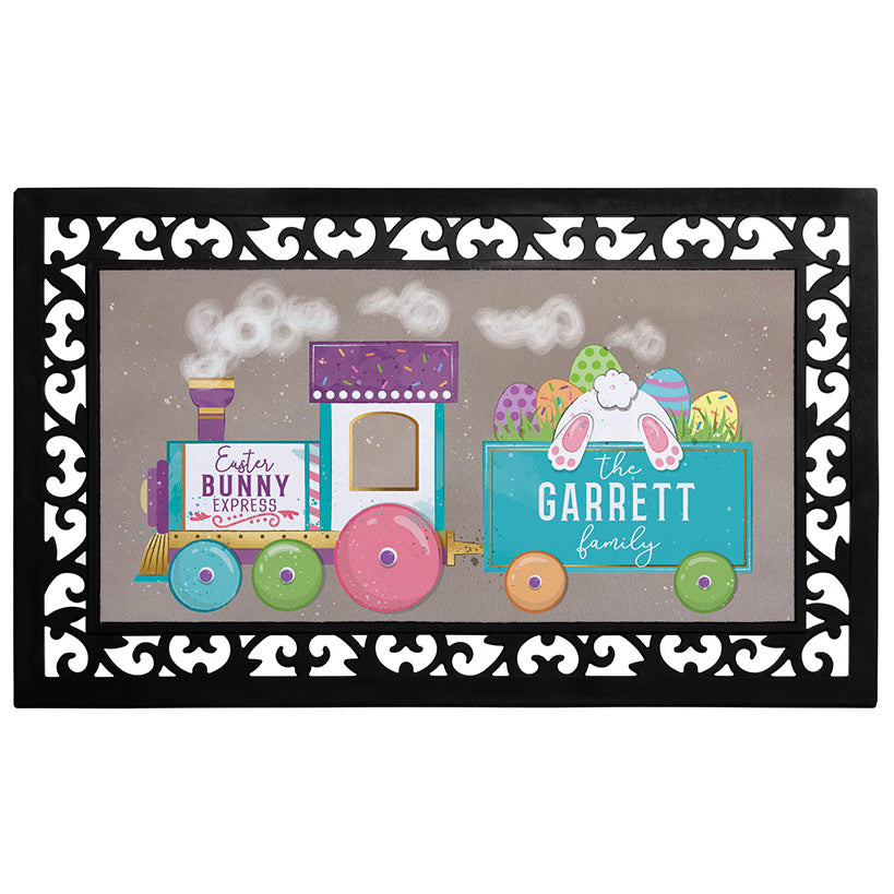 Personalized Easter Doormats with Rubber Frame