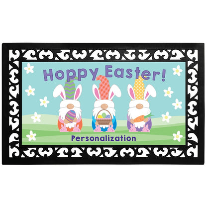 Personalized Easter Doormats with Rubber Frame