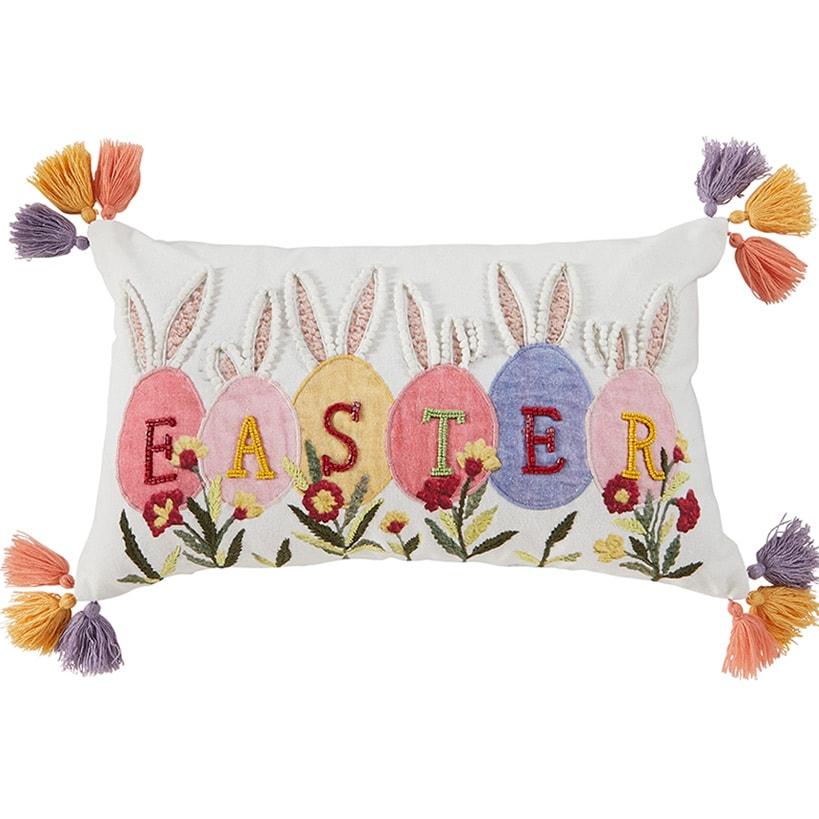 Easter Floral Decorative Pillow