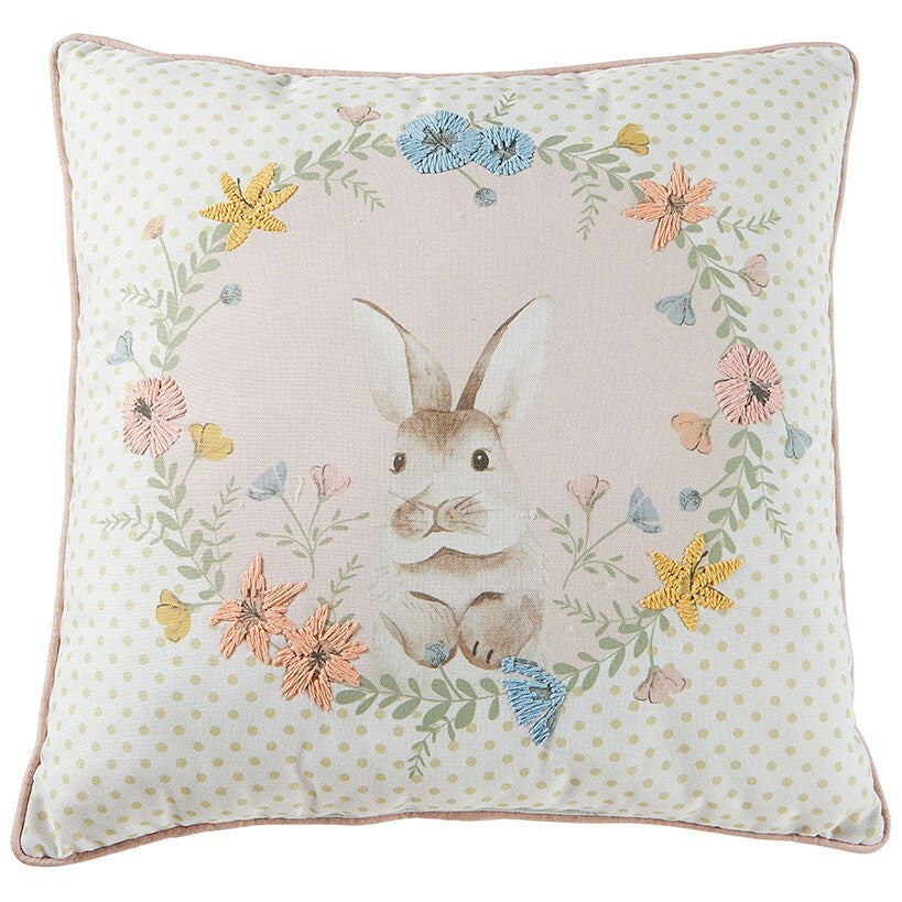 Easter Floral Decorative Pillow