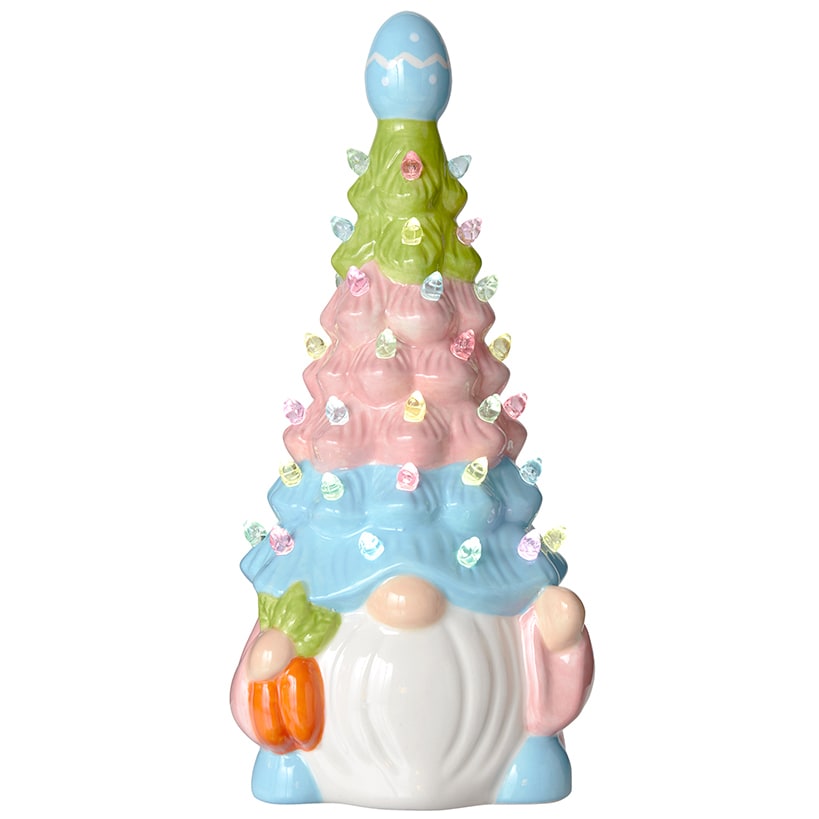 Retro Easter Lighted Gnome Tree - Small or Large