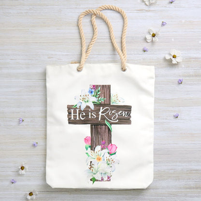 Easter He Is Risen Tote
