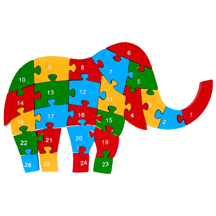 Kids' Learning Alphabet and Numbers Wooden Puzzle