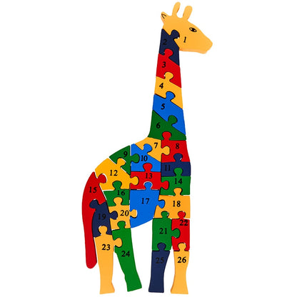 Kids' Learning Alphabet and Numbers Wooden Puzzle