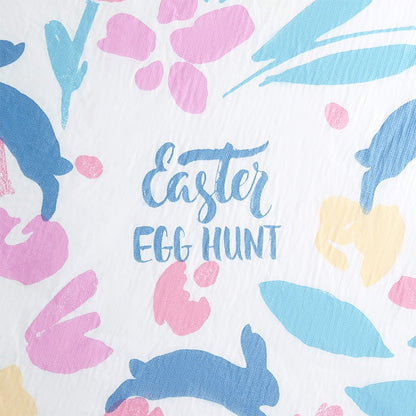 Easter Vinyl Round Easy Fit Elastic Stretch Tablecloth