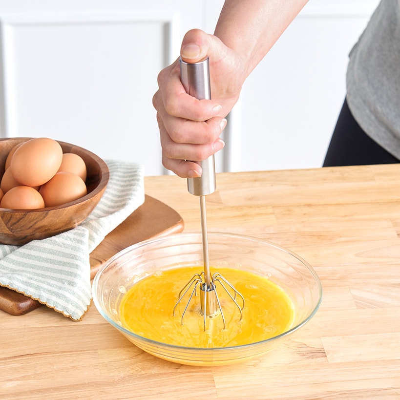 Hand-Push Egg Whisk