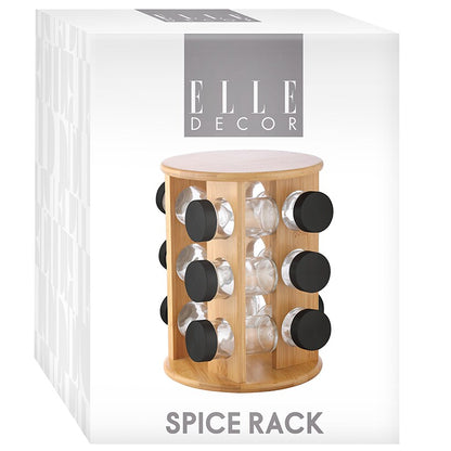 Elle Decor Black Wood Spice Rack
