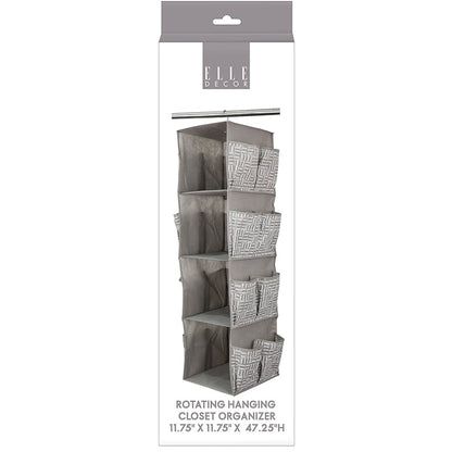 Elle Decor Rotating Hanging Closet Organizer