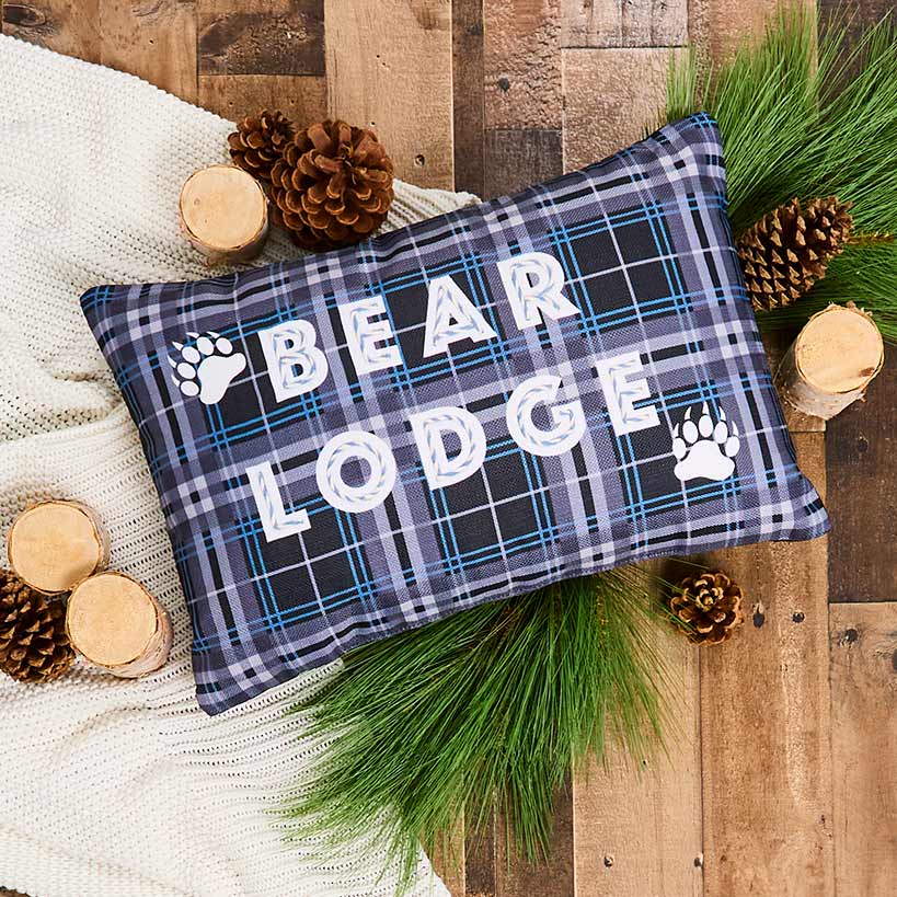 Lodge Themed Embroidered Decorative Pillow#select-pillow_bear-lodge