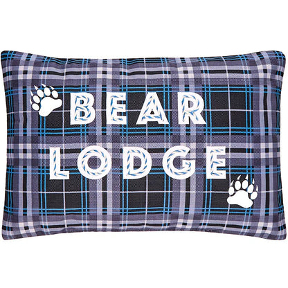 Lodge Themed Embroidered Decorative Pillow