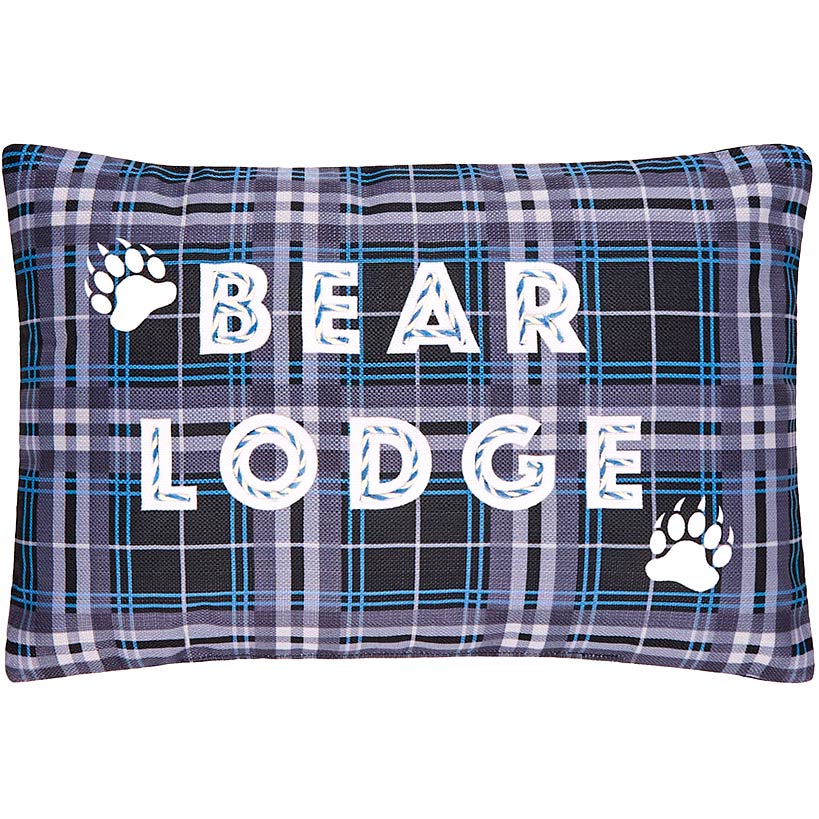 Lodge Themed Embroidered Decorative Pillow
