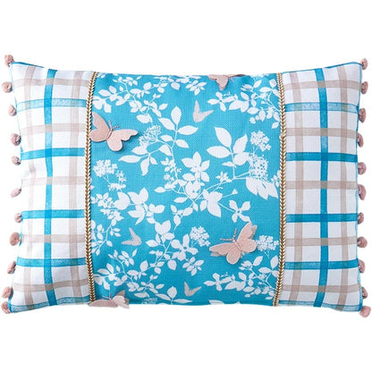 Spring Themed Embroidered Decorative Pillow