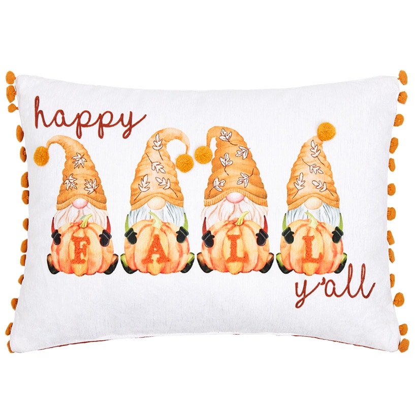 Thankful Gnomes Embroidered Accent Pillows