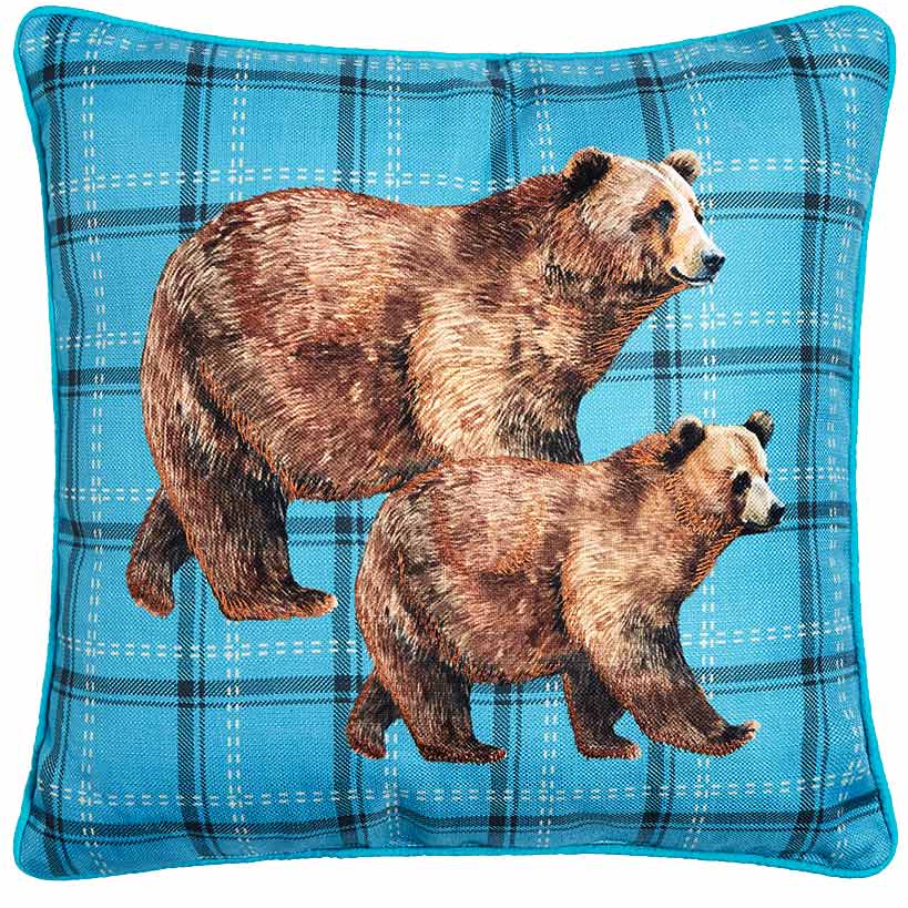 Wildlife Explorer Embroidered Decorative Pillow