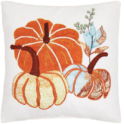 Fall Embroidered Decorative Pillow